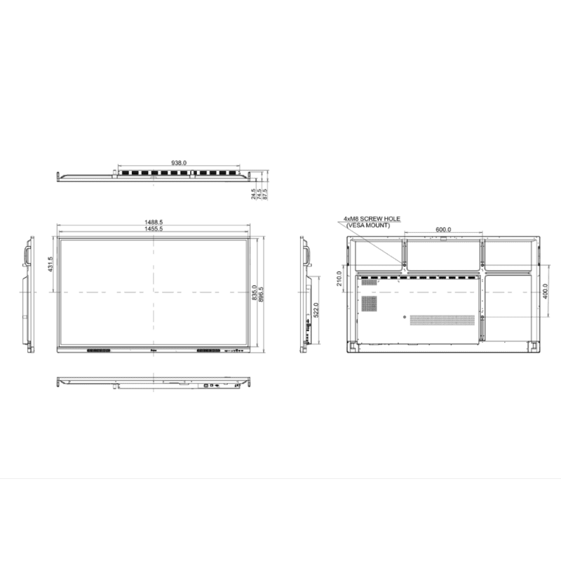 MONITOR INTERAKTYWNY IIYAMA PROLITE TE6512MIS-B3AG 65" - obrazek 3