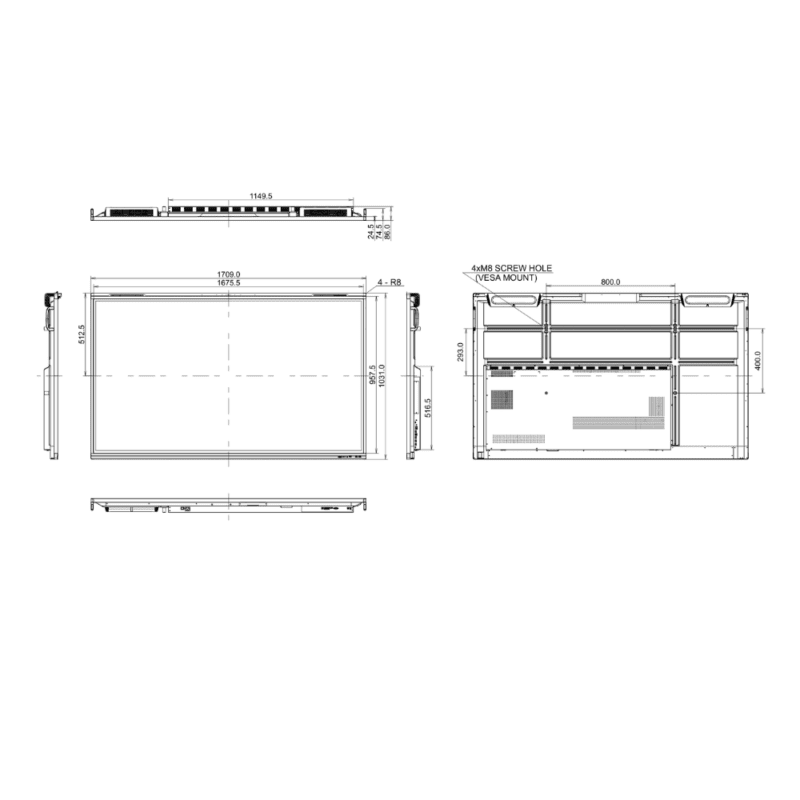 MONITOR INTERAKTYWNY IIYAMA PROLITE TE7514MIS-B2AG 75" - obrazek 3