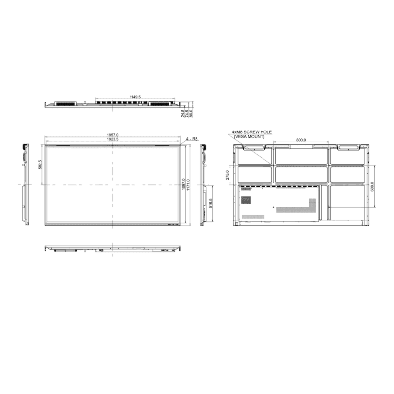 MONITOR INTERAKTYWNY IIYAMA PROLITE TE8612MIS-B3AG 86" - obrazek 3
