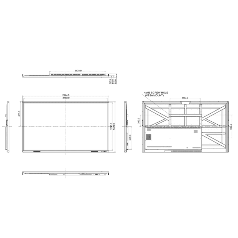MONITOR INTERAKTYWNY IIYAMA PROLITE TE9812MIS-B3AG 98" - obrazek 3