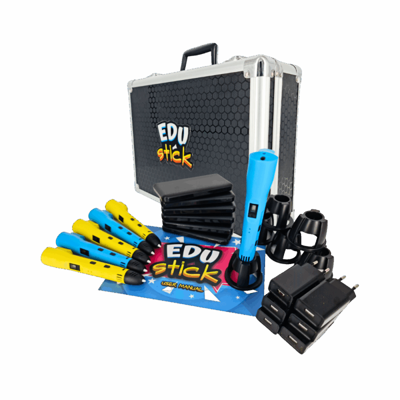 EDUSTICK - DŁUGOPISY 3D 6W1 - ZESTAW W WALIZCE