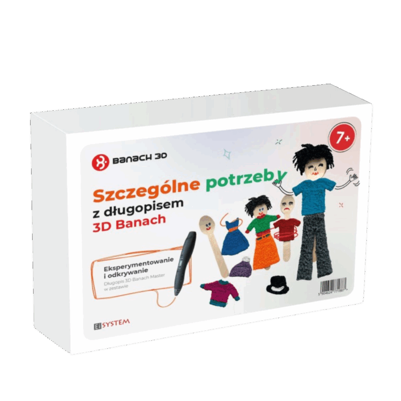 SZCZEGÓLNE POTRZEBY EDUKACYJNE Z DŁUGOPISEM 3D BANACH - ZESTAW
