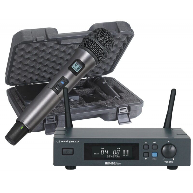 AUDIOPHONY PACK-UHF 410-HAND-F5 MIKROFON BEZPRZEWODOWY DO RĘKI Z CASE