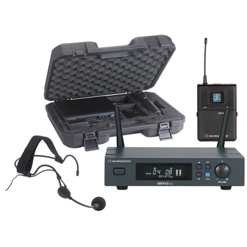 AUDIOPHONY PACK-UHF410-HEAD-F5 NAGŁOWNY MIKROFON BEZPRZEWODOWY Z CASE