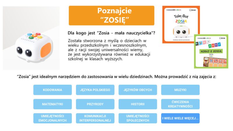 ZOSIA MAŁA NAUCZYCIELKA - INTERAKTYWNY ROBOT EDUKACYJNY - obrazek 2