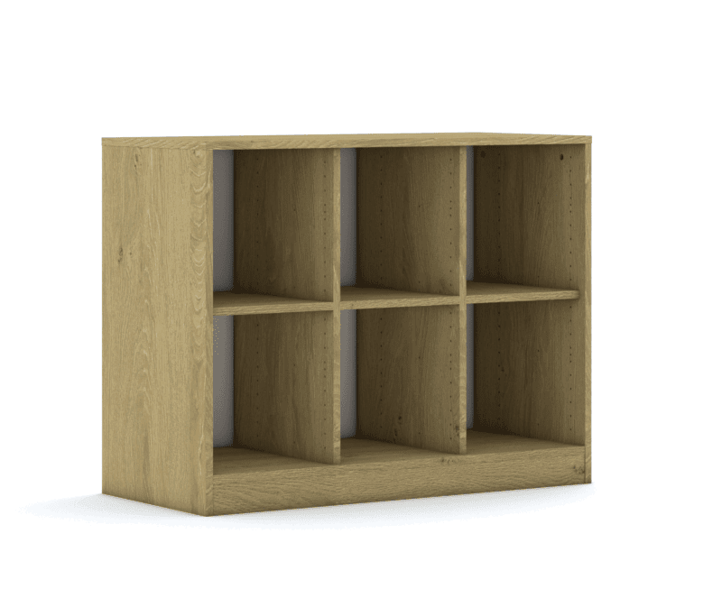Regał Blox Base 110 2PP 1049x466x813 korpus dąb